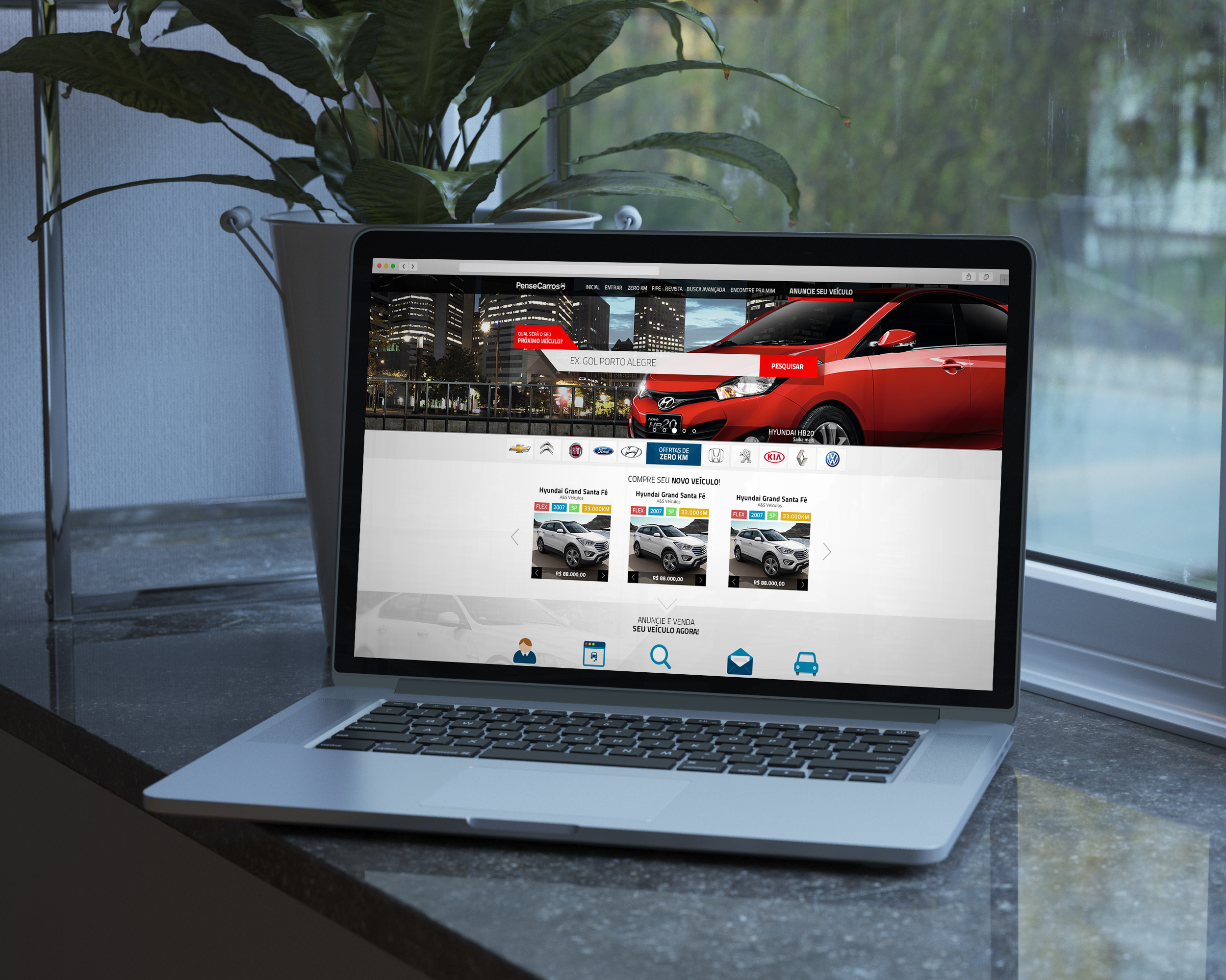 Pense Carros (car sales portal) – UI-UX